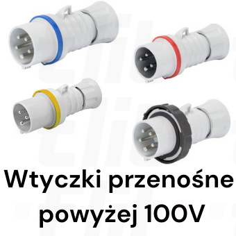 Wtyczka przenośna 16A 3P 230V niebieska 6h IP 44 IEC 309 ELIT00672