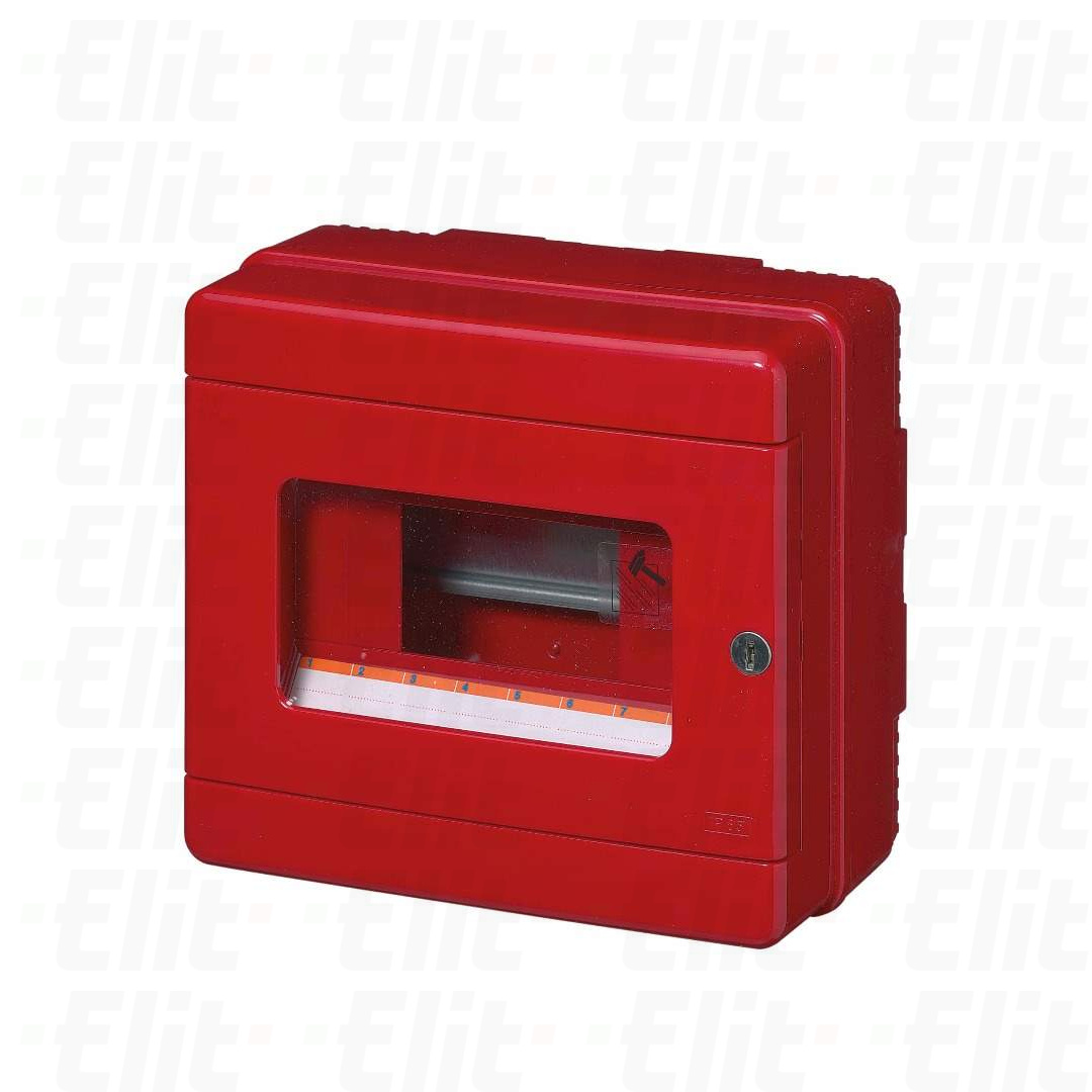 Szafka do wyłącznika ppoż 1x8 natynkowa czerwona EC64008