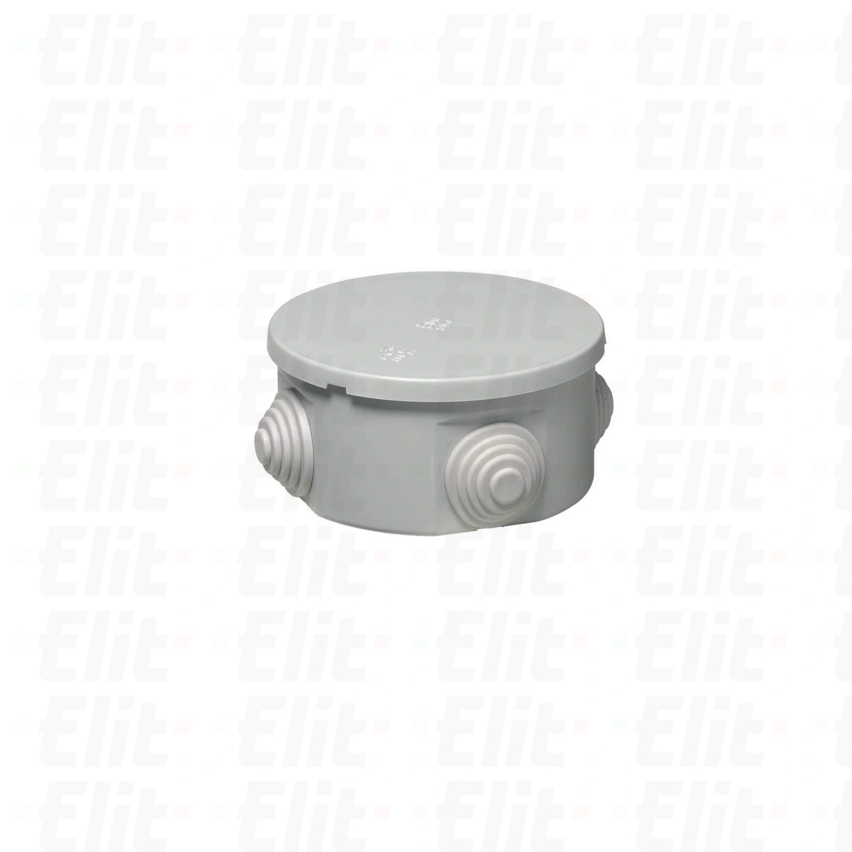 Puszka samogasnąca n/t 4-wylotowa z dławnicami herm.IP44 GWT 960°C szara PV fi 80x40