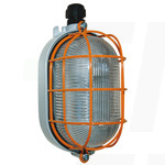 Oprawa ATEX strefa 22 E27 18 W IP 65 Obudowa Alum. Owalna szara -20+40C 199x112 mm