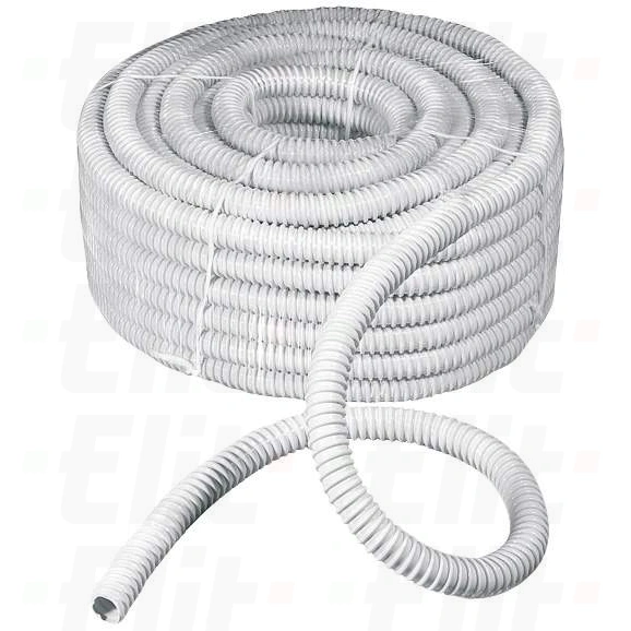 Rura spiralna wysokoelastyczna szara 320N samogasnąca PVC +5°C +60°C PV UV fi 50 /30m/