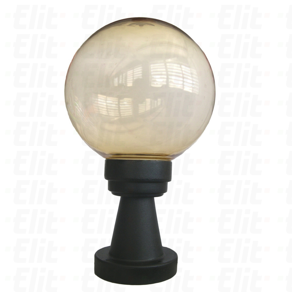 Lampa ogrodowa słupek niski kula fi 15 cm E27 TOWER transparentna