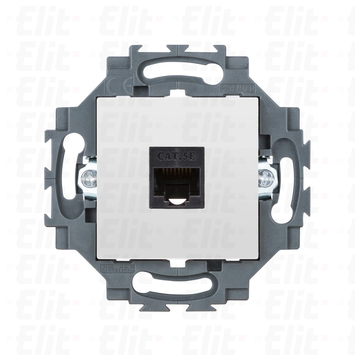 Gniazdo komputerowe RJ45 CAT.5e UTP, białe, Dahlia