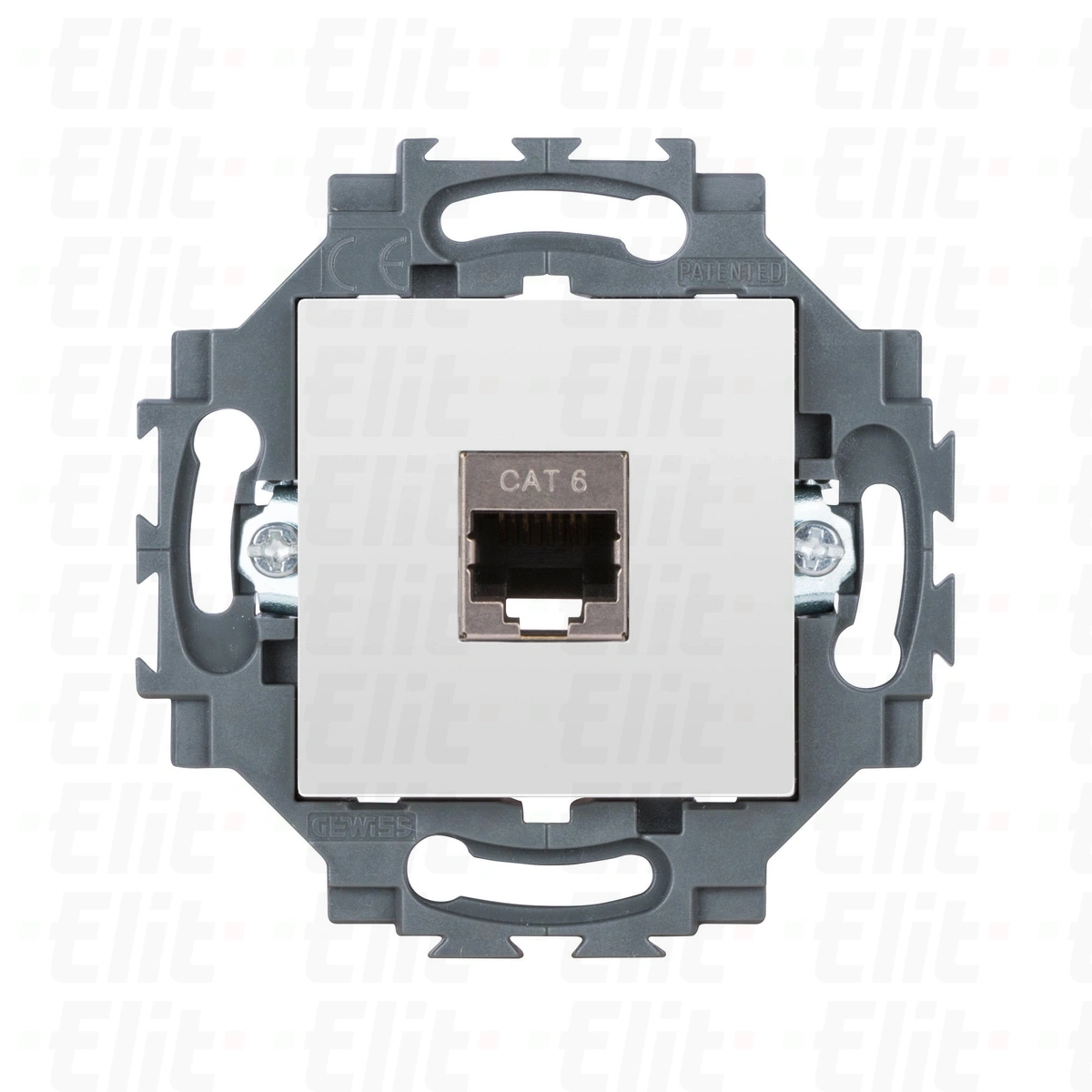 Gniazdo komputerowe RJ45 CAT.6 FTP, białe, Dahlia