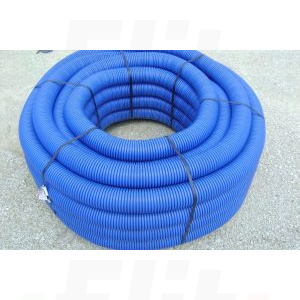 Rura karbowana dwuścienna HDPE 450N niebieska UV z pilotem i złączką fi 40/31 (25m)